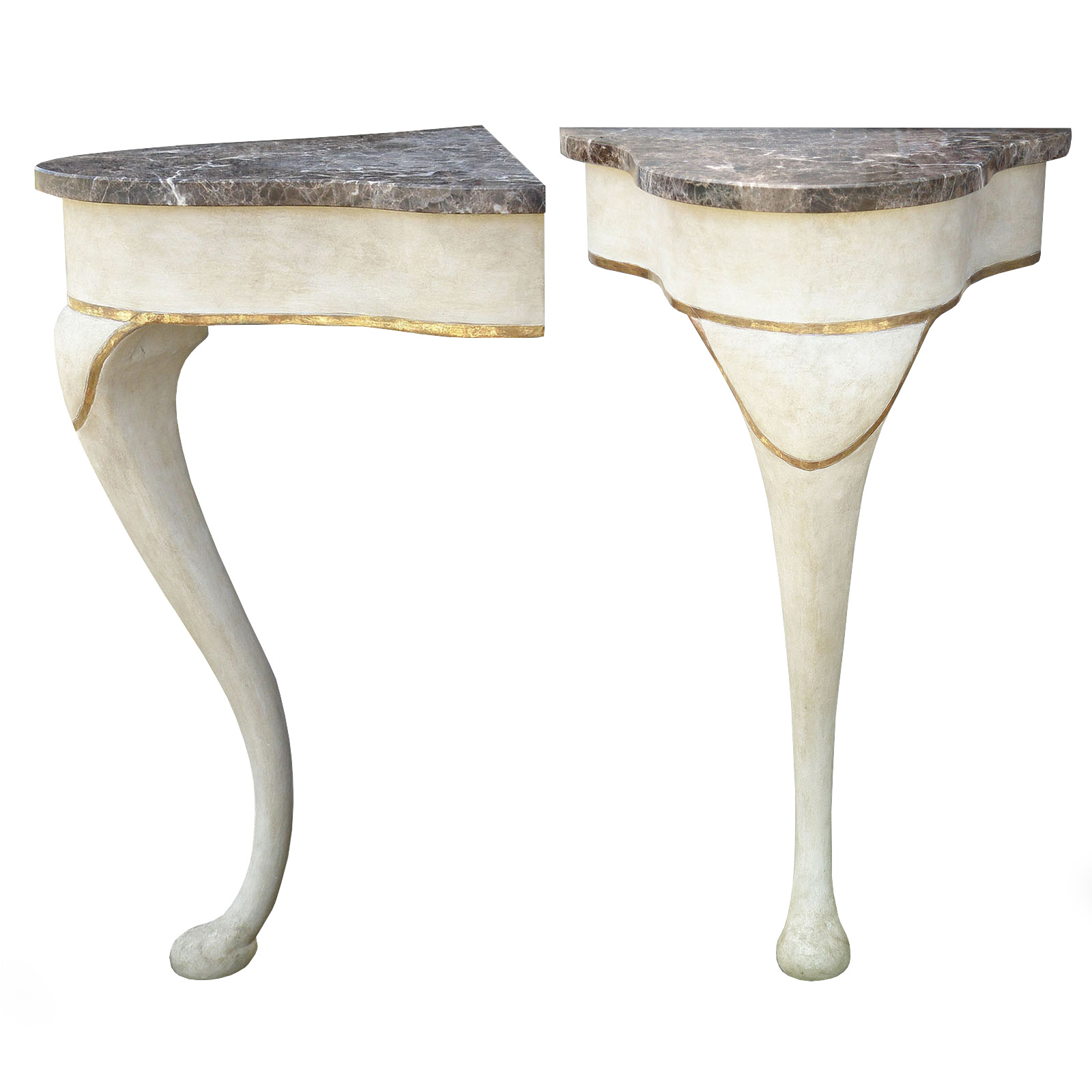 Pair of Cottesmore painted bedside console tables. Made to order by Perceval Designs
