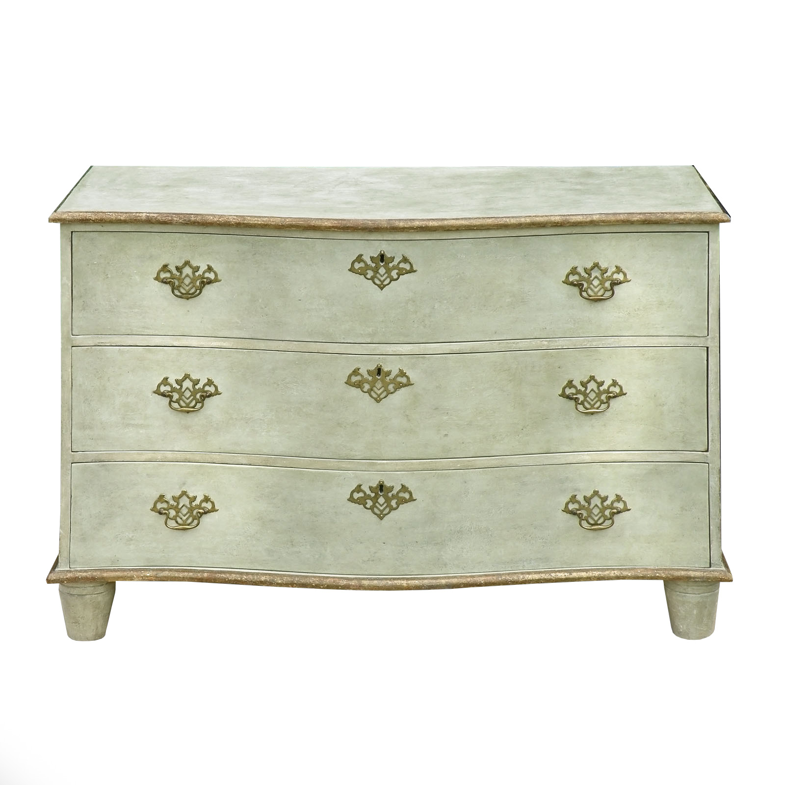 Serpentine Parcel Gilt Chest of Drawers. Made to order by Perceval Designs