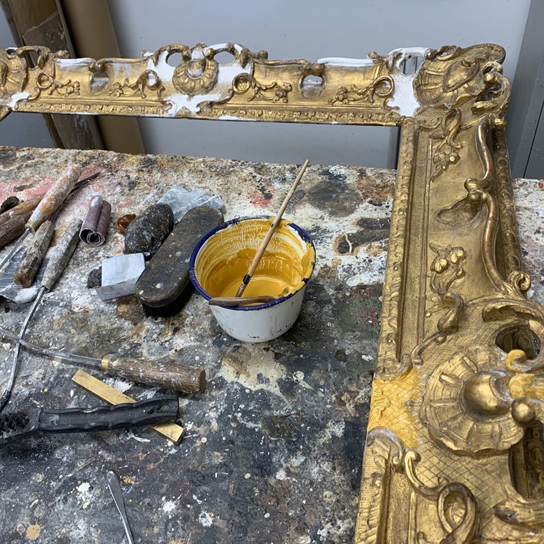 Antique Louis XV frame restoration