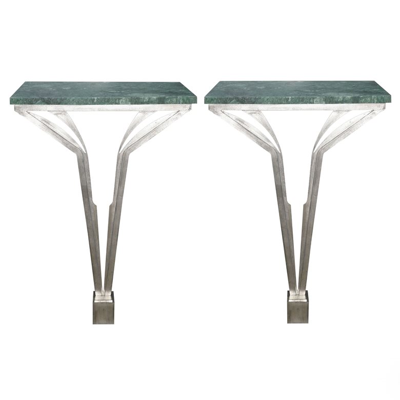 Pair of Little Mellie console tables. Made to order by Perceval Designs
