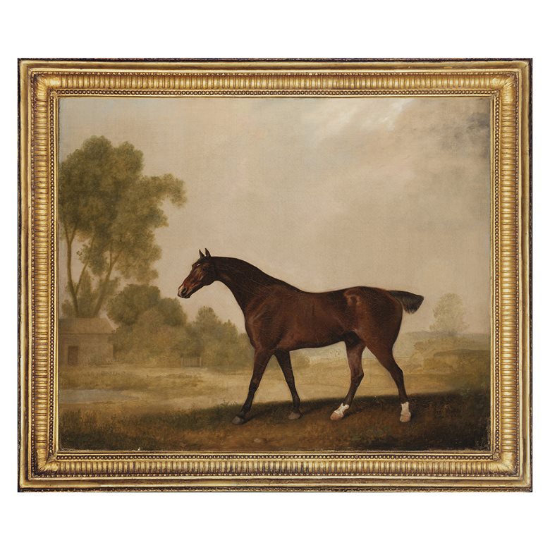 18th century hand carved English frame for a Stubbs painting.